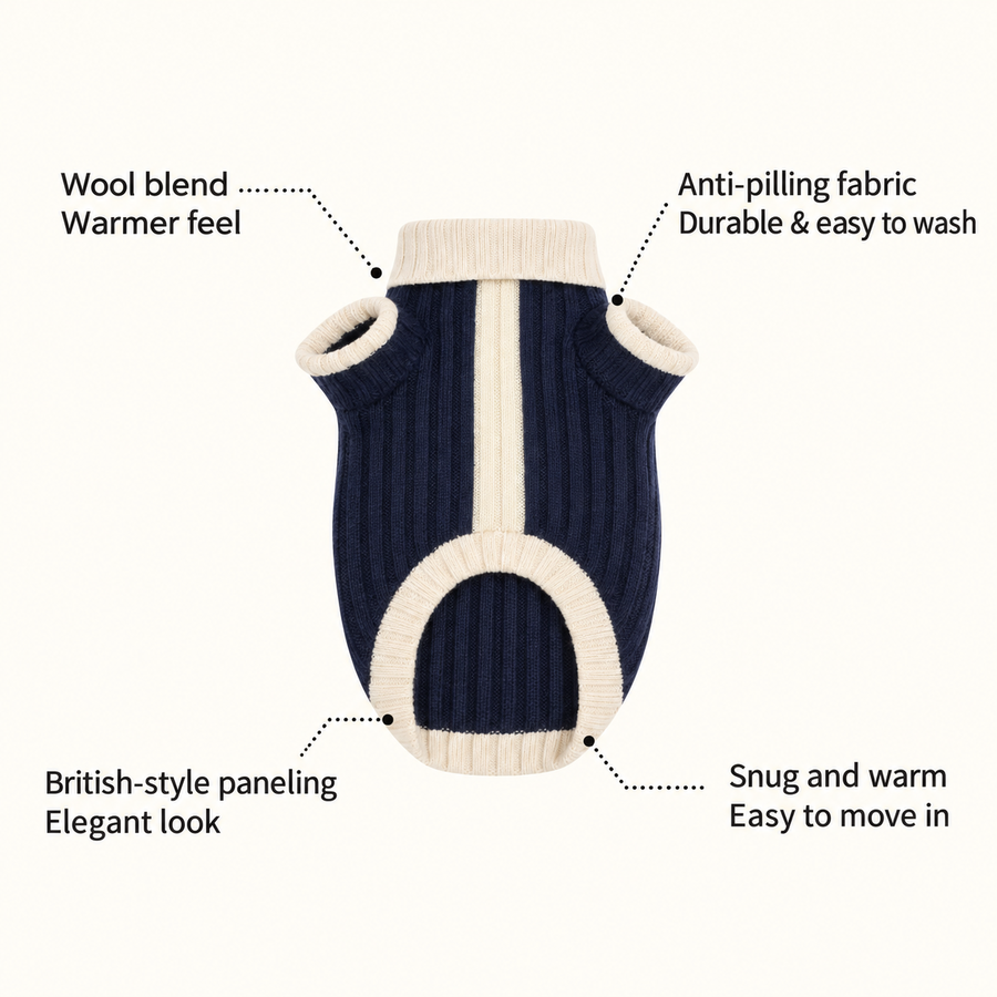 Wool-Blend High-Collar Sweater — details