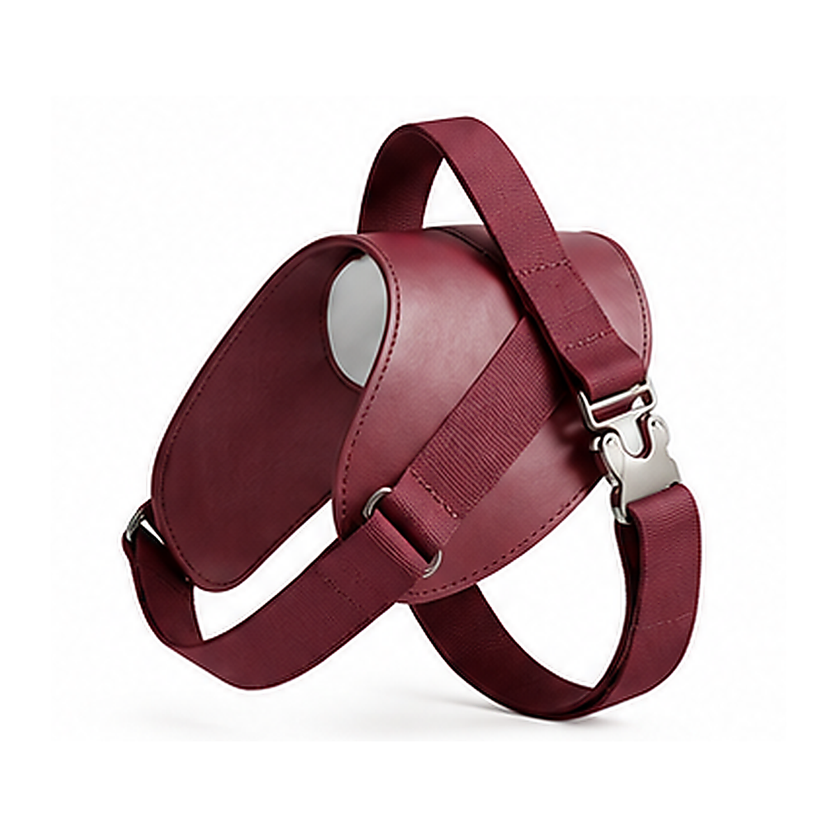 Vegan Leather Saddle Harness — burgundy
