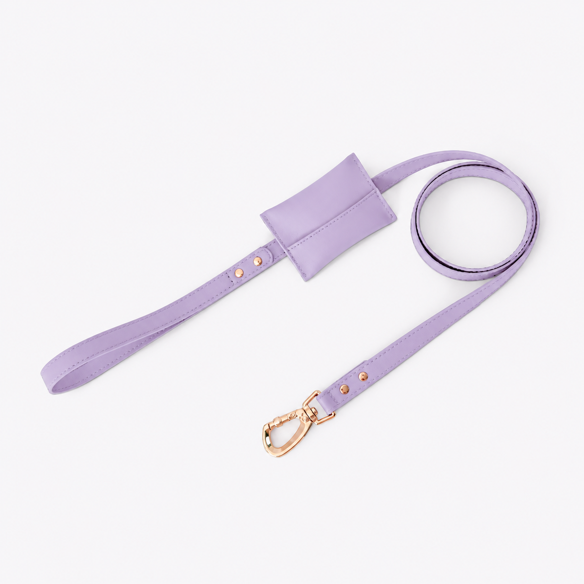 Smooth Calf Leather Harness with the matching leash, in lavender